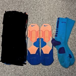 Nike Hyper Elite Socks - Size Large Two Pair